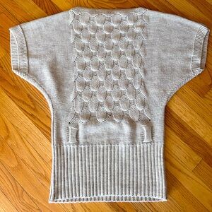 Wool Blend Knitted Sleeveless Tunic Sweater Size L